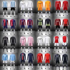 Children and adults football training uniform jersey set -1281